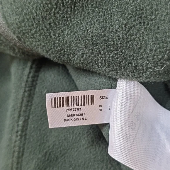 Baerskin Tactical Supply Bearskin 4 Performance ZipUp Fleece Hoodie Green Sz Lg - Picture 15 of 16